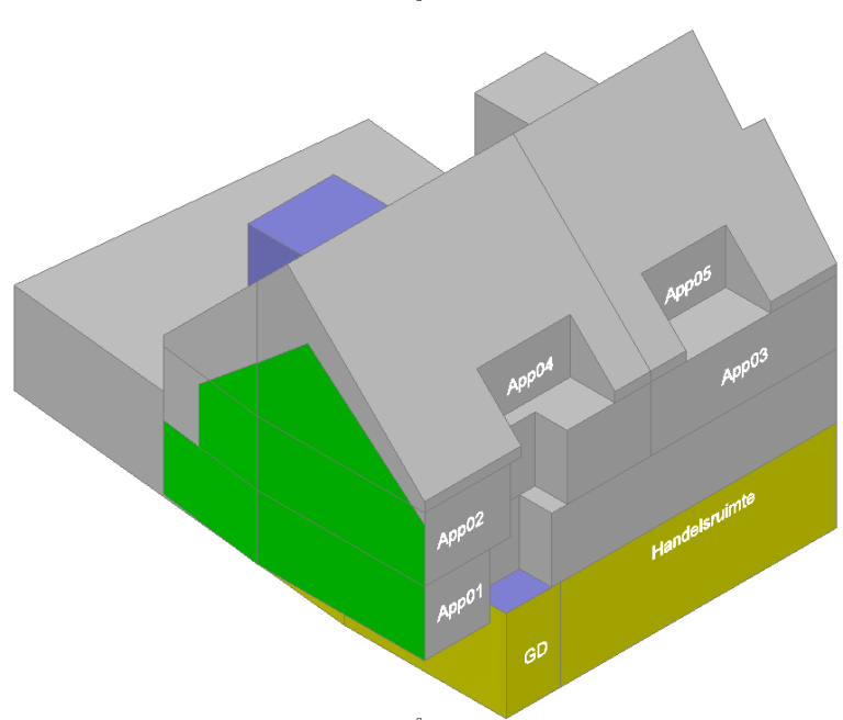 E54 voor 5 Appartementen met handelruimte