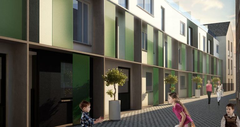 12 rijwoningen in stadscentrum