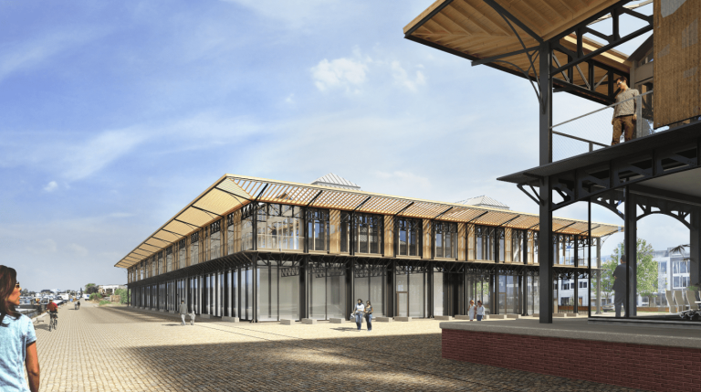 EPB studie voor ombouwen van loods in Gent naar 20 kantoren en 24 lofts