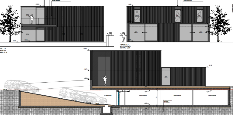 6 villa’s met ondergrondse parking